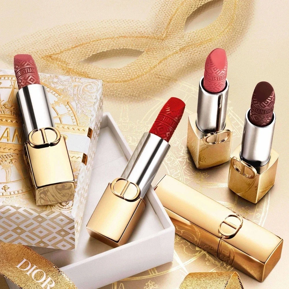 Limited Edition Dior Rouge Holiday 2024 Lipstick - Rose Bavarde